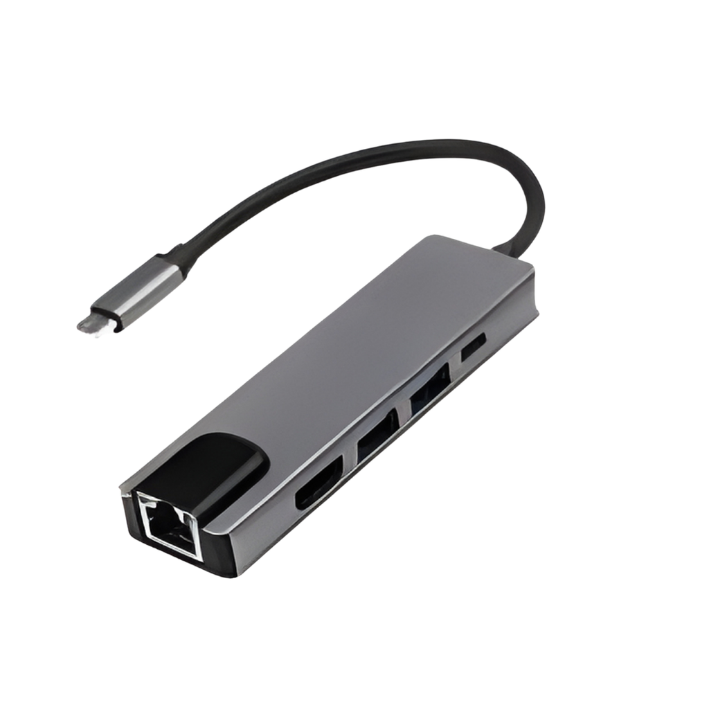 Adaptateur USB-C 5-en-1 MONDO | HDMI Full HD, USB 3.0, SD/TF & PD