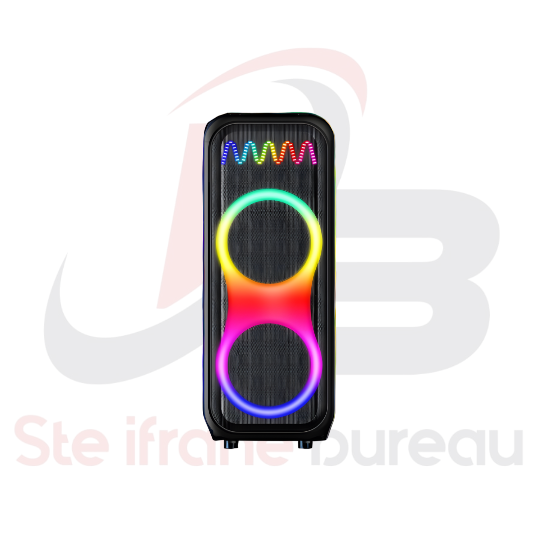 Enceinte Portable Bluetooth BAFF MONDO SING-E ZQS10212 | 50 W Puissance & Lumières RGB