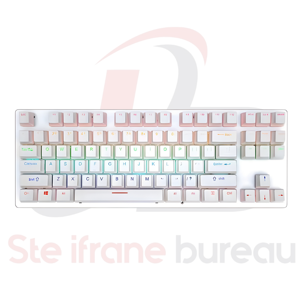 Clavier Gaming JERTECH Master JK510 MONDO | 87 Touches RGB Compact Haute Précision