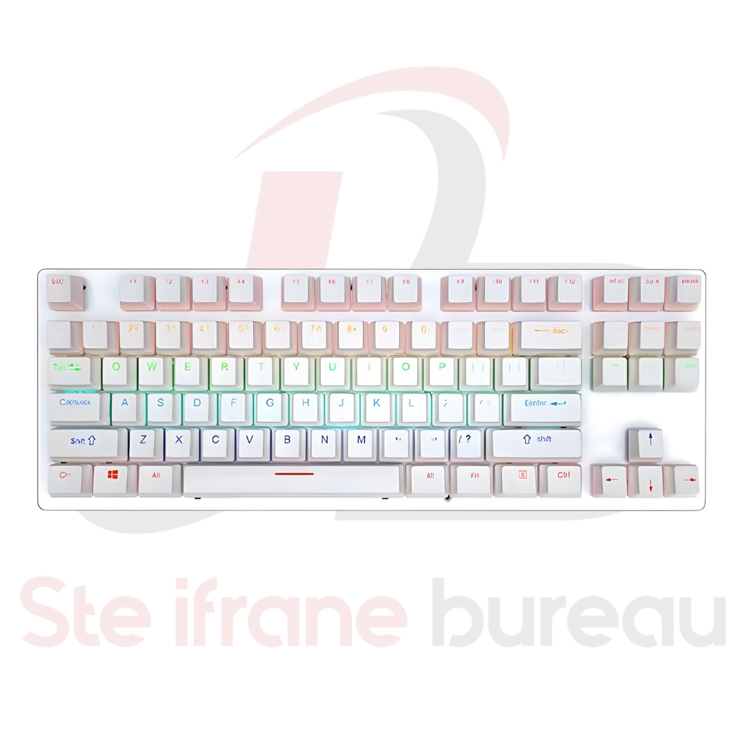 Clavier Gaming JERTECH Master JK510 MONDO | 87 Touches RGB Compact Haute Précision