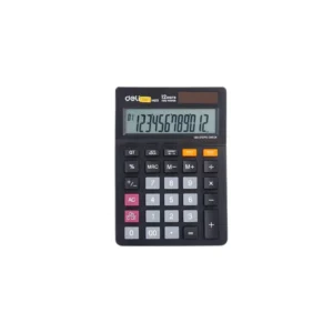 Deli M01320 — Calculatrice de Bureau 12 Chiffres à Double Alimentation
