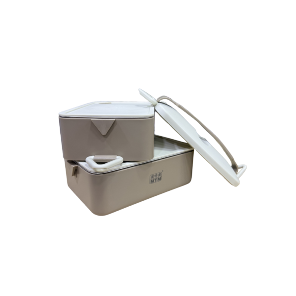 Lunch Box Mondo 2 Compartiments – Boîte Repas Portable avec Poignée